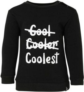 Babystyling sweater met tekst zwart