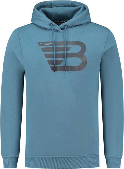 Ballin hoodie van biologisch katoen mid blue