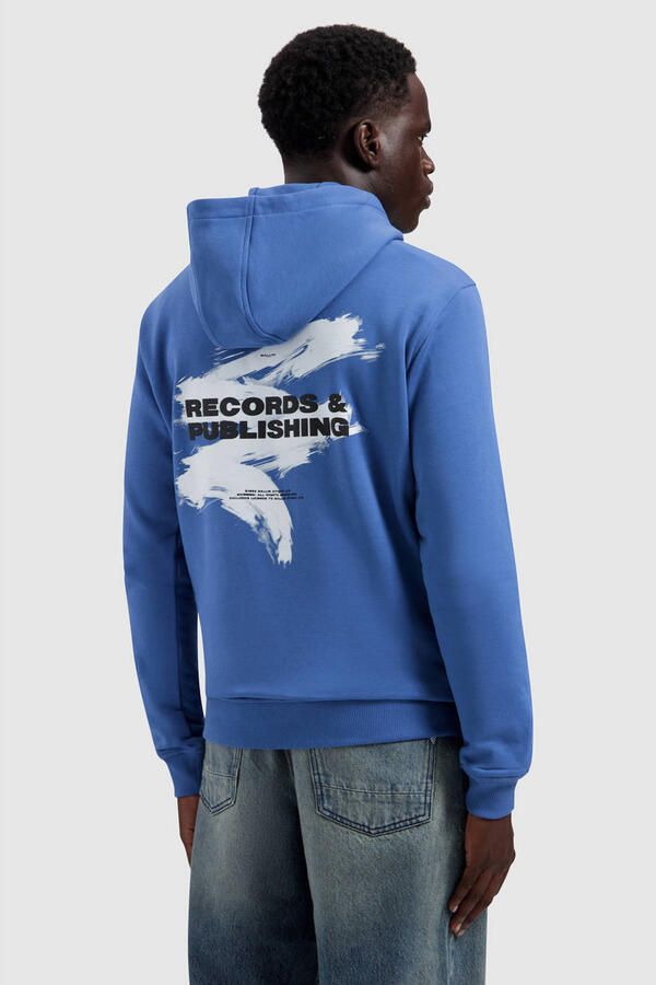 Ballin hoodie met backprint blauw