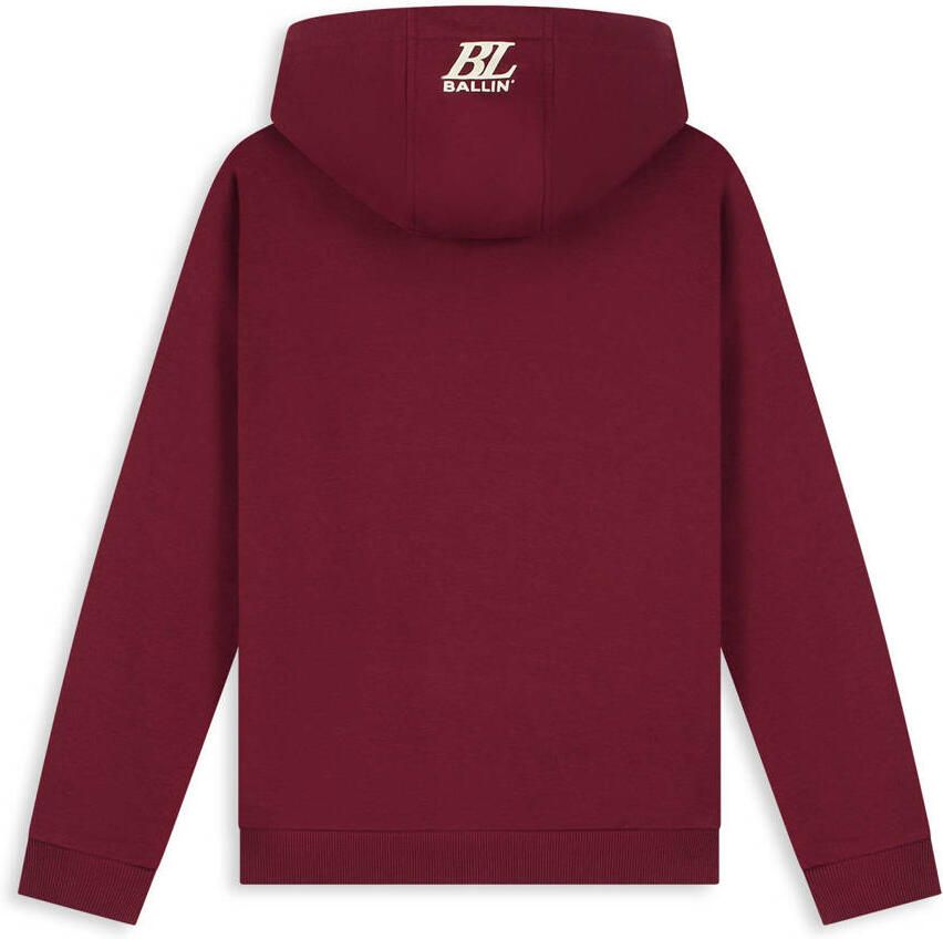 Ballin hoodie met print donkerrood