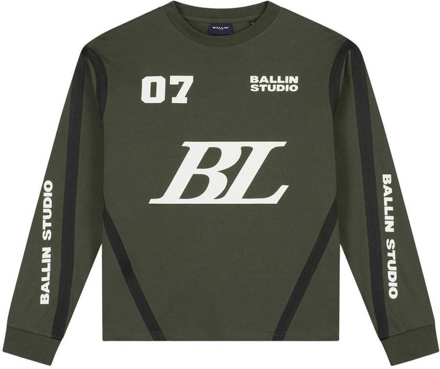 Ballin longsleeve met print donkergroen