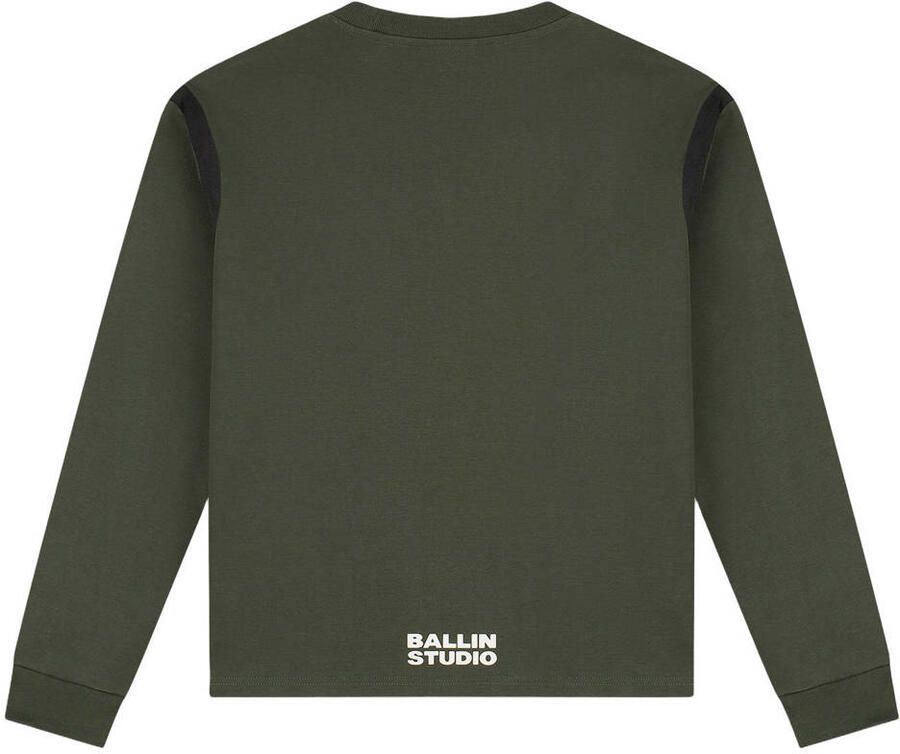 Ballin longsleeve met print donkergroen