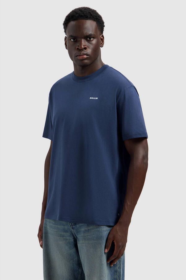 Ballin oversized T-shirt met backprint donkerblauw