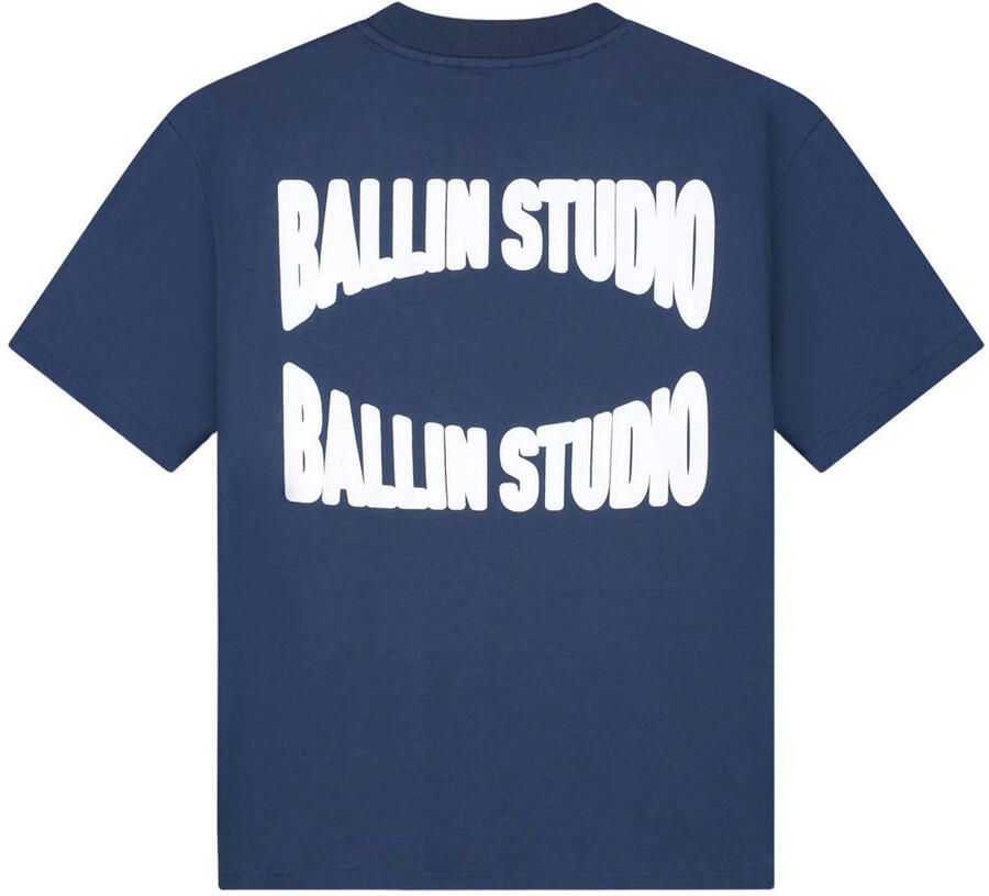 Ballin oversized T-shirt met backprint donkerblauw - Foto 2