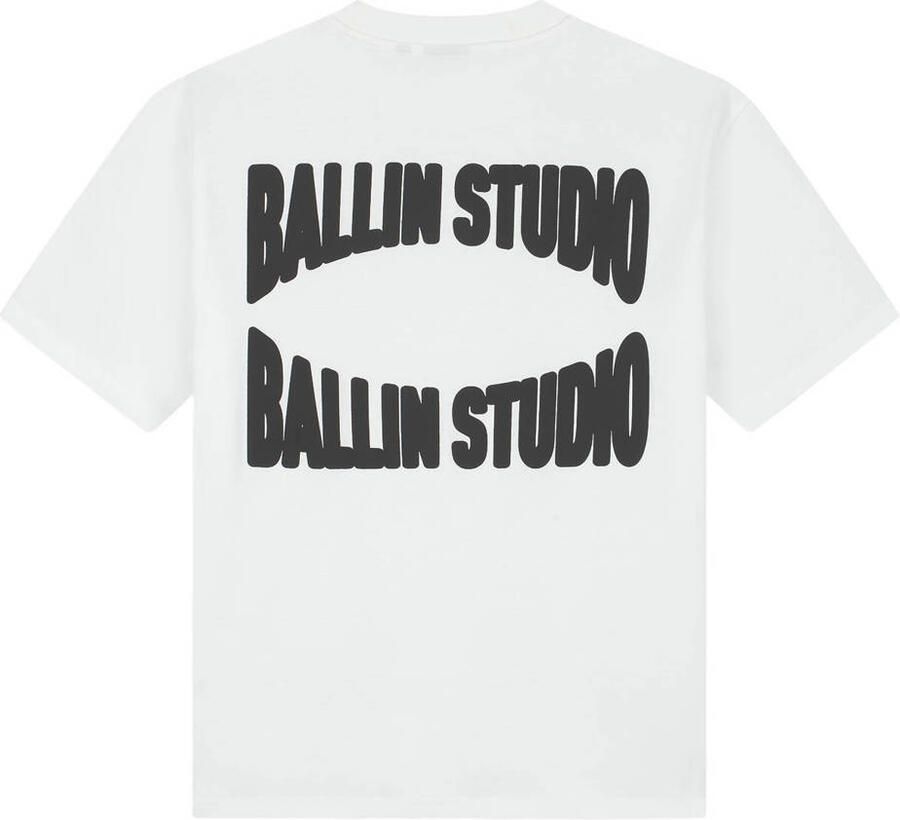 Ballin oversized T-shirt met backprint ecru - Foto 2