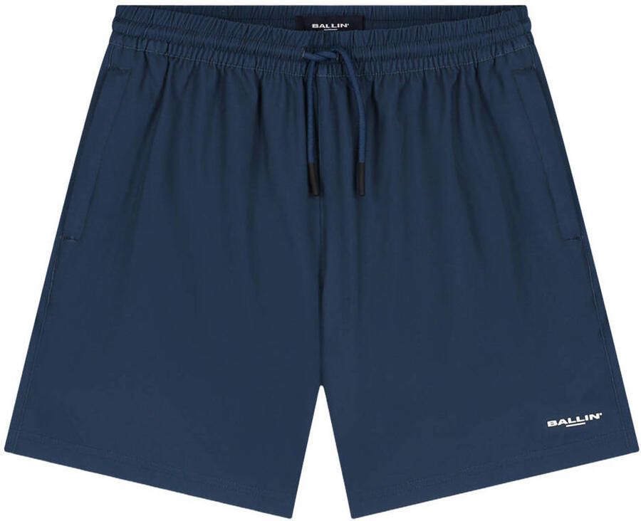 Ballin polyester zwemshort met logo donkerblauw