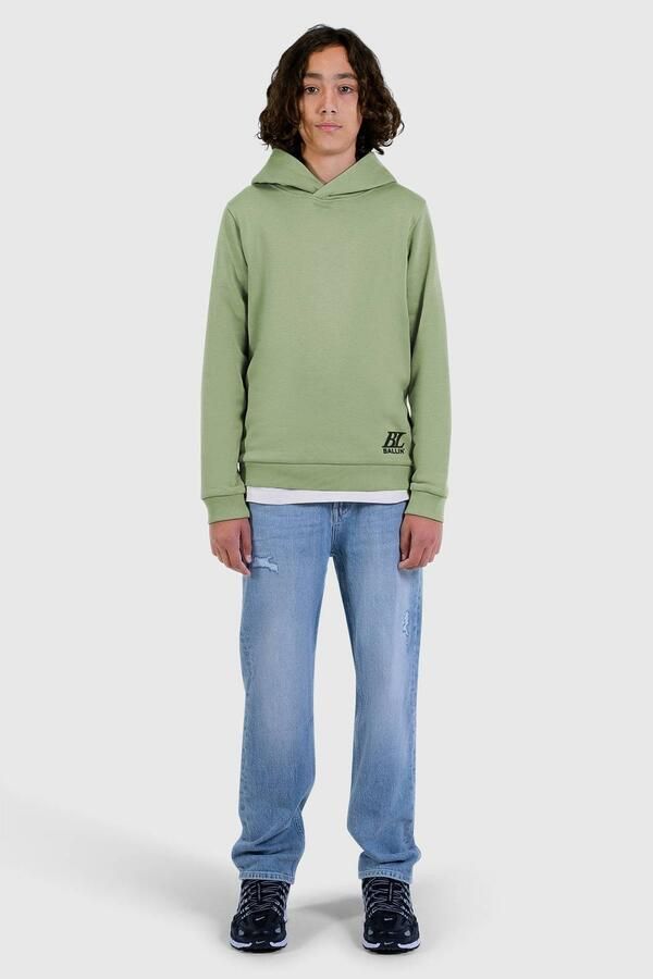 Ballin rechtvallende hoodie met backprint groen Sweater Jongens Katoen Capuchon - Foto 3