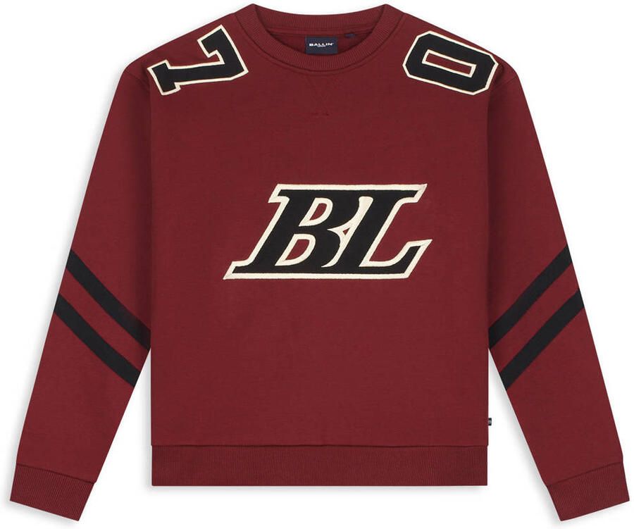 Ballin rechtvallende sweater met backprint donkerrood