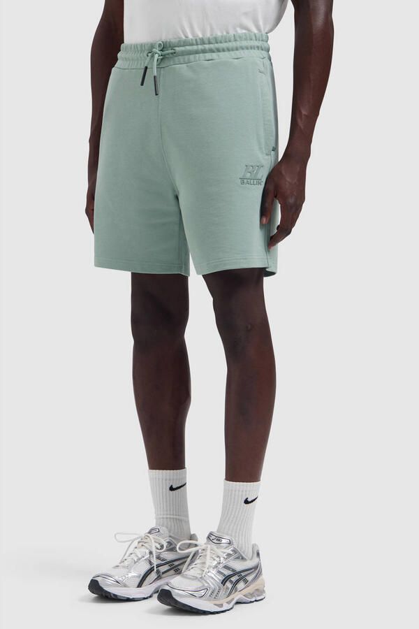 Ballin regular fit sweatshort groen
