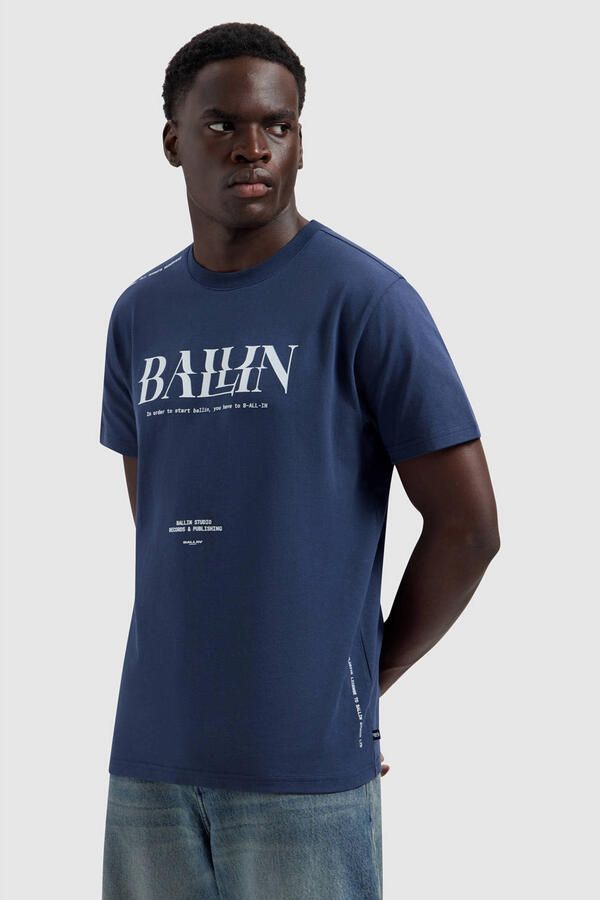 Ballin regular t-shirt donkerblauw