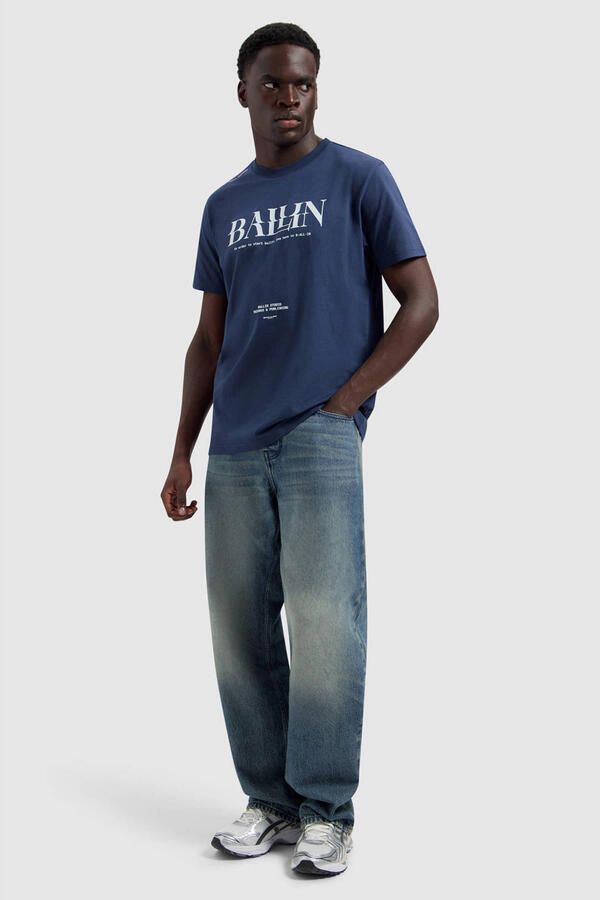 Ballin regular t-shirt donkerblauw - Foto 3