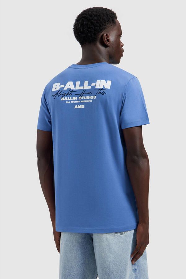 Ballin regular T-shirt met backprint blauw - Foto 3