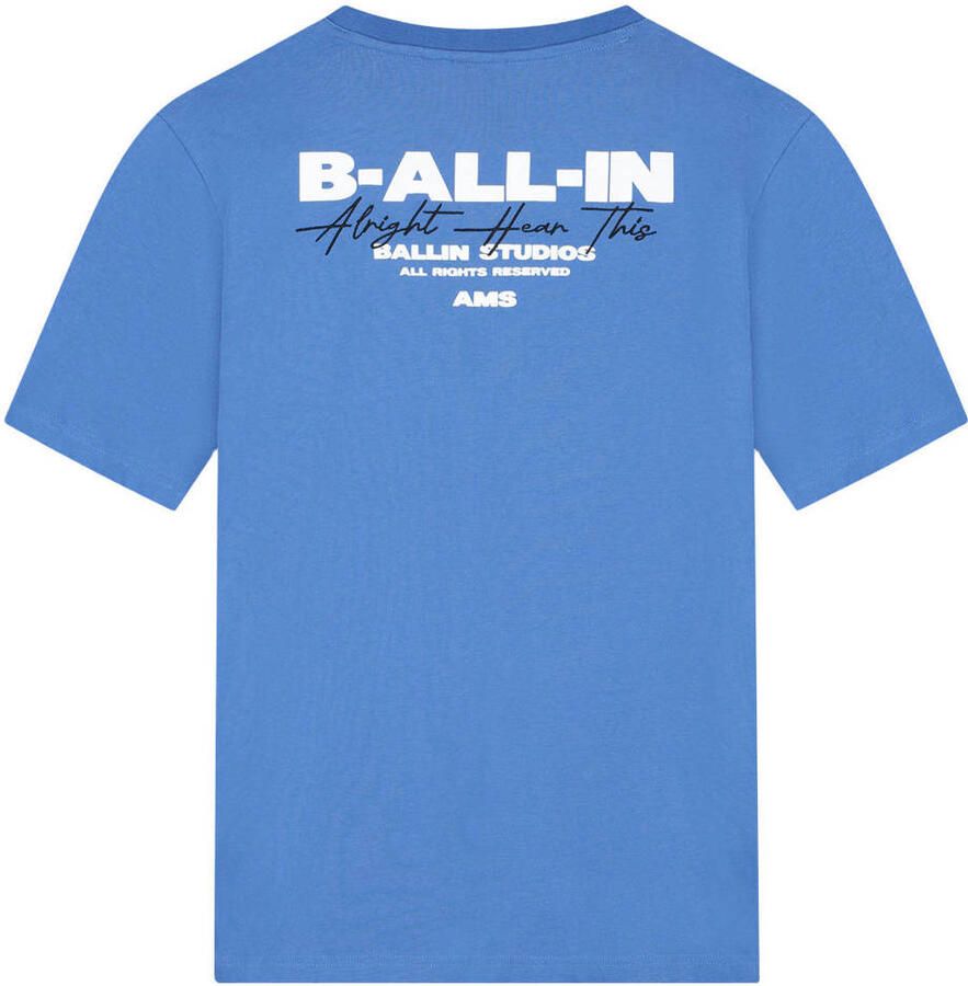 Ballin regular T-shirt met backprint blauw - Foto 2