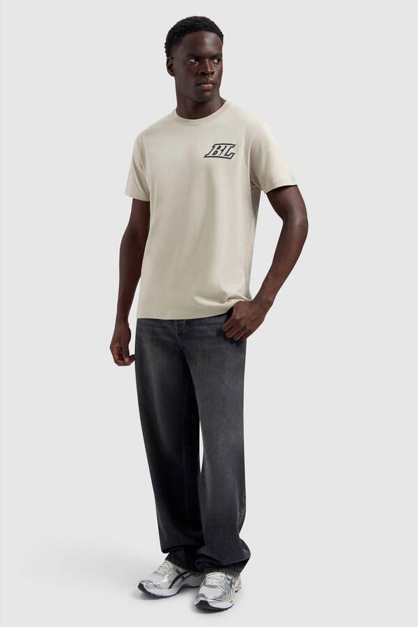 Ballin regular T-shirt met backprint taupe - Foto 2