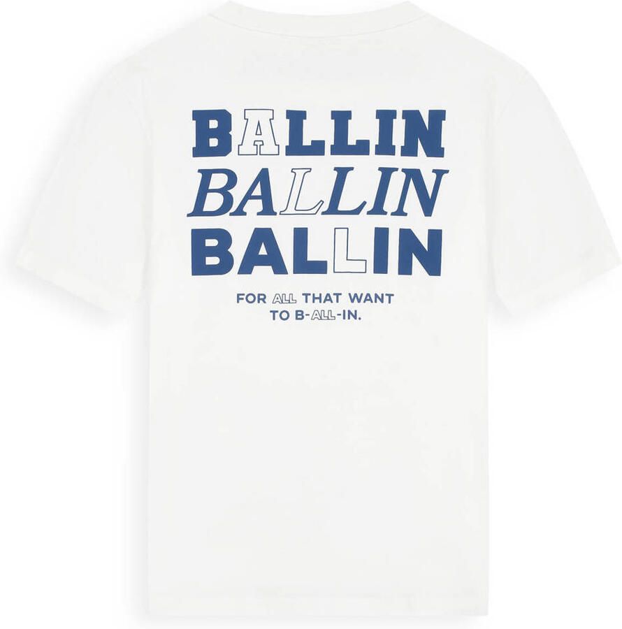 Ballin regular T-shirt met backprint wit - Foto 2