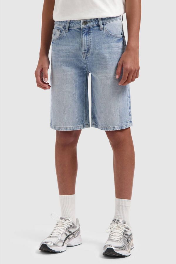 Ballin regular waist denim short medium blue denim