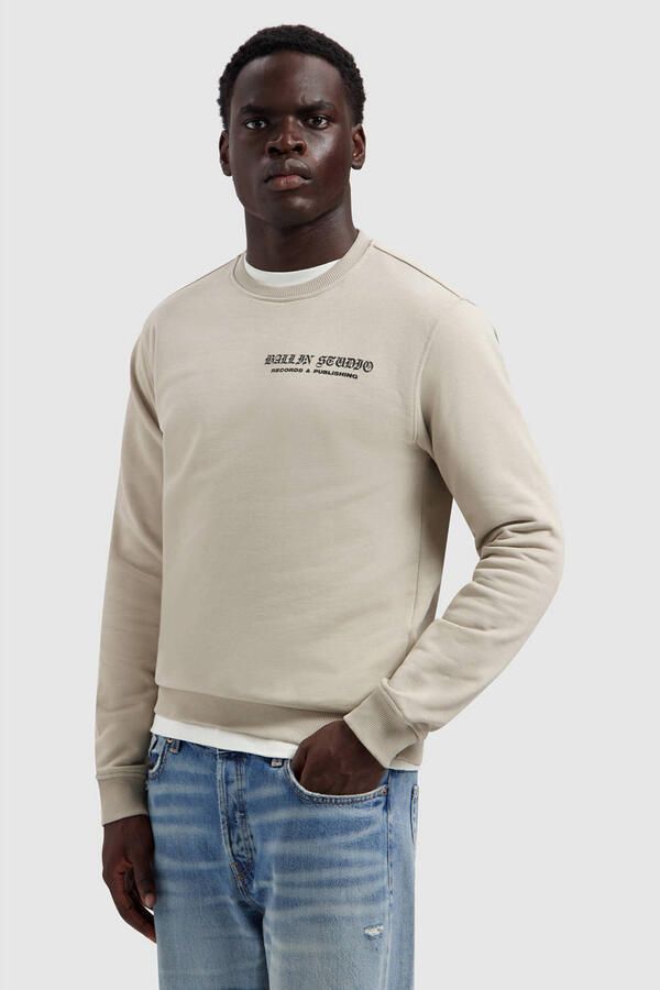 Ballin sweater met backprint beige