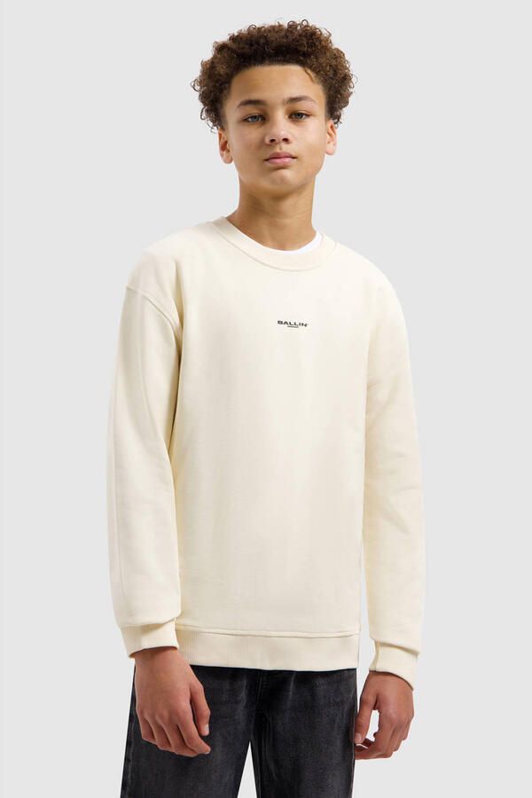 Ballin sweater met backprint ecru