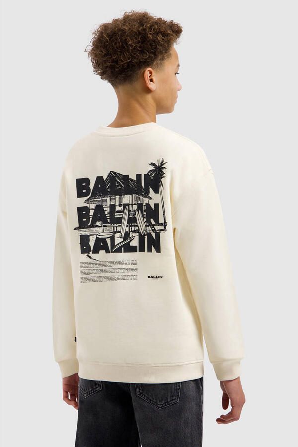 Ballin sweater met backprint ecru - Foto 2