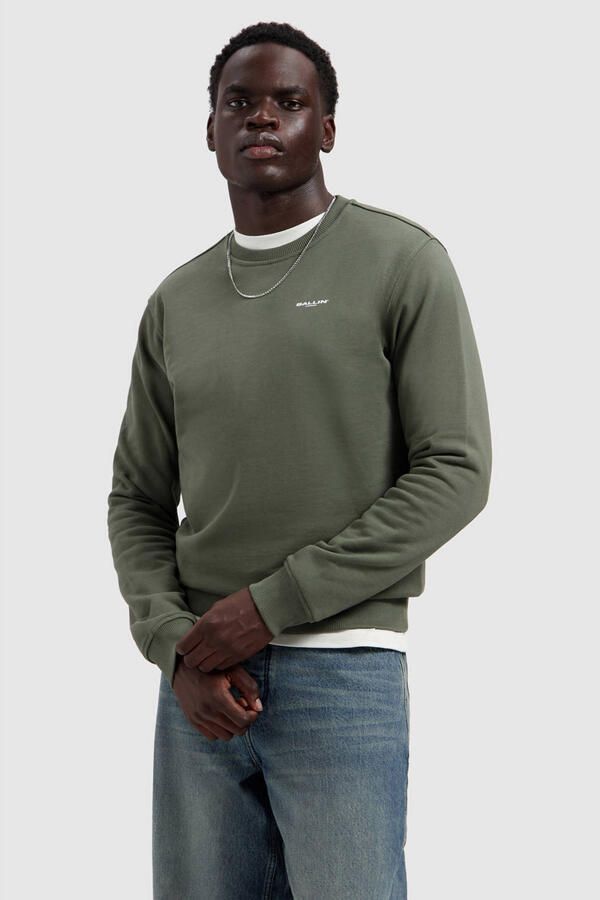 Ballin sweater met backprint groen