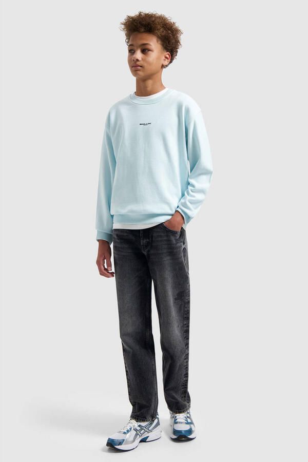 Ballin sweater met backprint lichtblauw - Foto 3