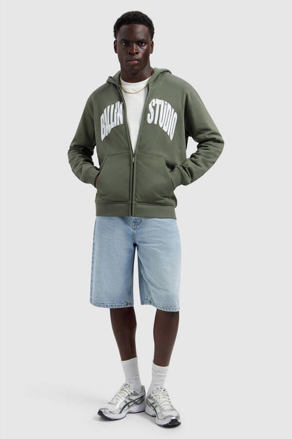 Ballin sweatvest donkergroen - Foto 3
