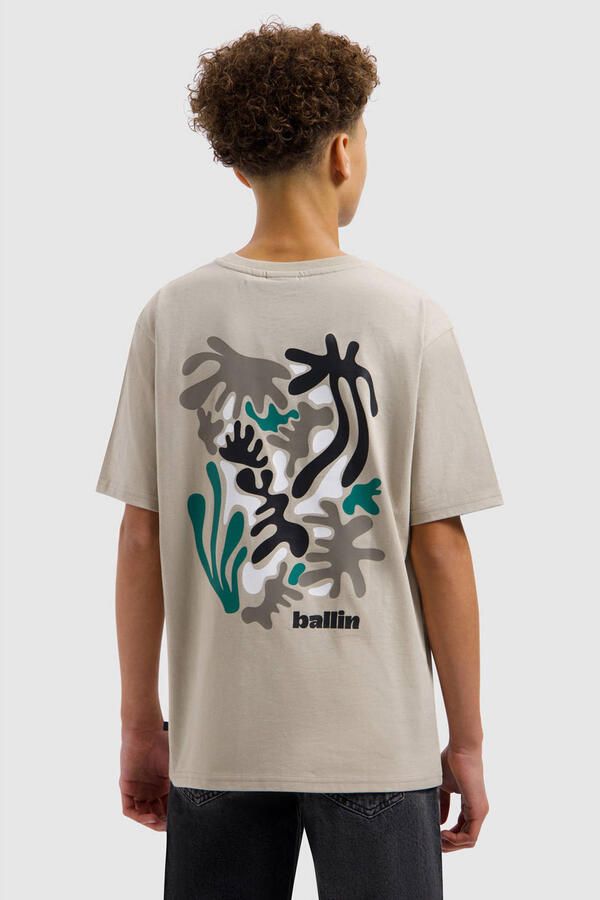 Ballin T-shirt met backprint beige - Foto 2