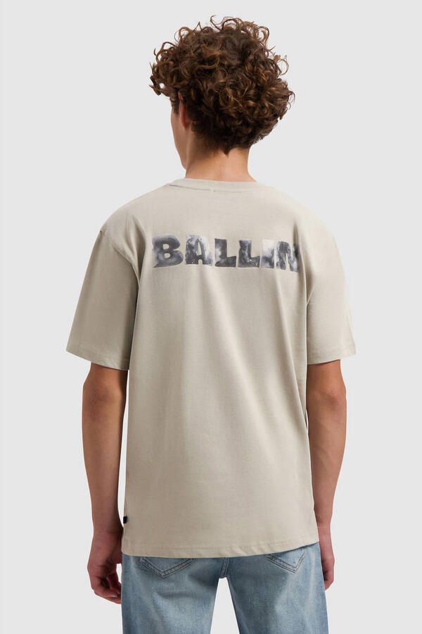 Ballin T-shirt met backprint beige - Foto 3