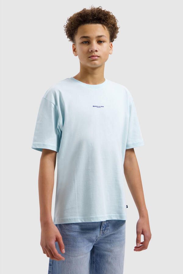 Ballin T-shirt met backprint lichtblauw