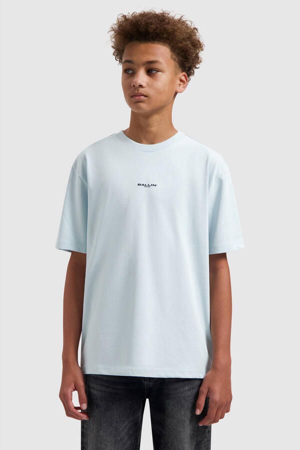 Ballin T-shirt met backprint lichtblauw