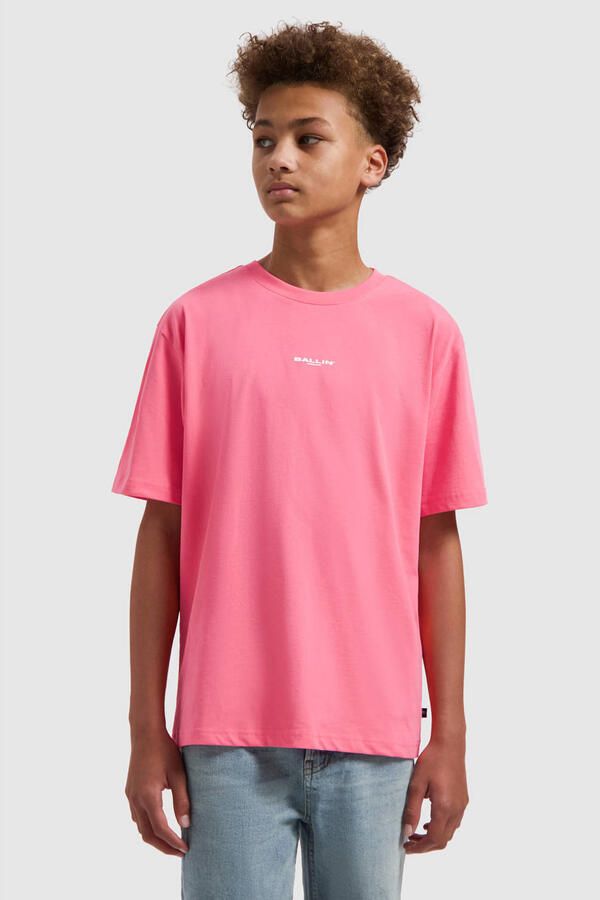 Ballin T-shirt met backprint roze