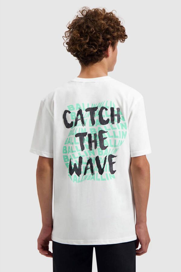 Ballin T-shirt met backprint wit - Foto 3