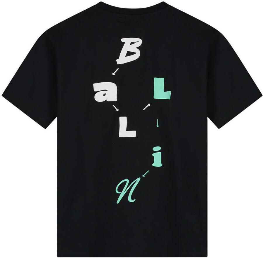 Ballin T-shirt met backprint zwart - Foto 2
