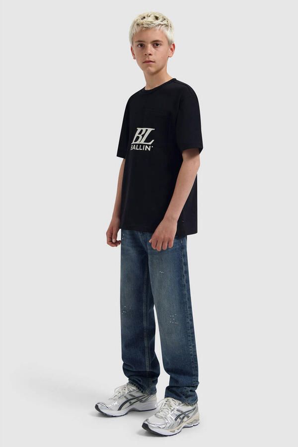 Ballin The Luke loose fit jeans blauwgroen