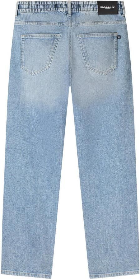 Ballin The Luke loose fit jeans met slijtage lichtblauw - Foto 3
