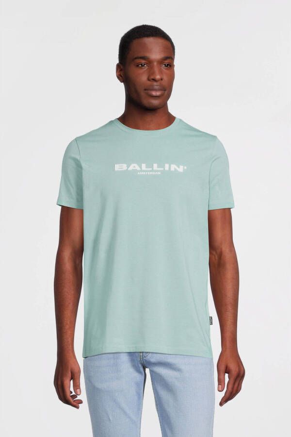 Ballin regular fit T-shirt met logo light green