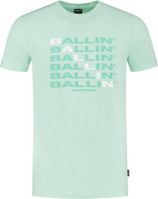 Ballin regular fit T-shirt met printopdruk mint