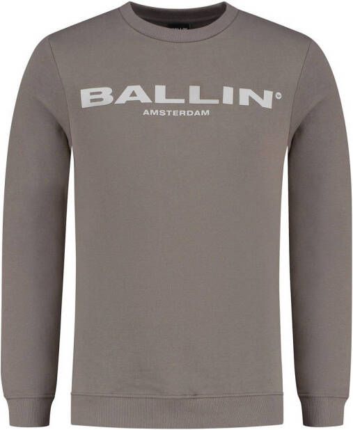 Ballin sweater van biologisch katoen taupe