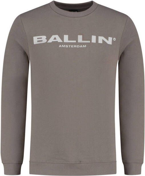 Ballin sweater van biologisch katoen taupe