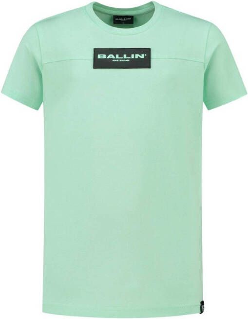 Ballin T-shirt met logo mintgroen