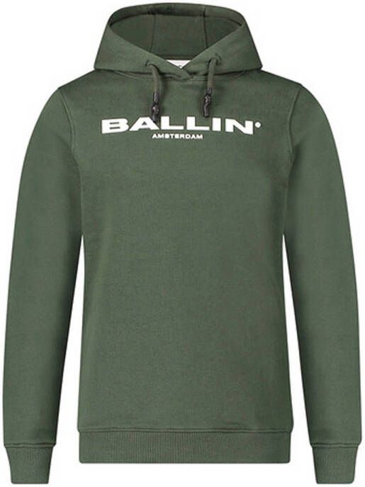 Ballin unisex hoodie met logo groen Sweater Logo 140