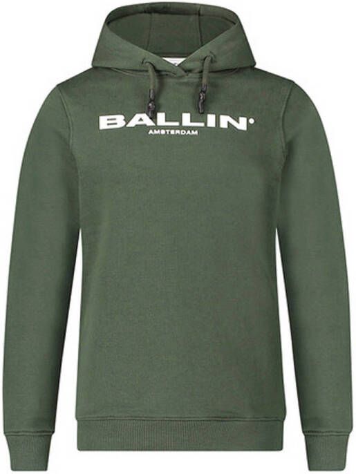 Ballin unisex hoodie met logo groen Sweater Logo 152