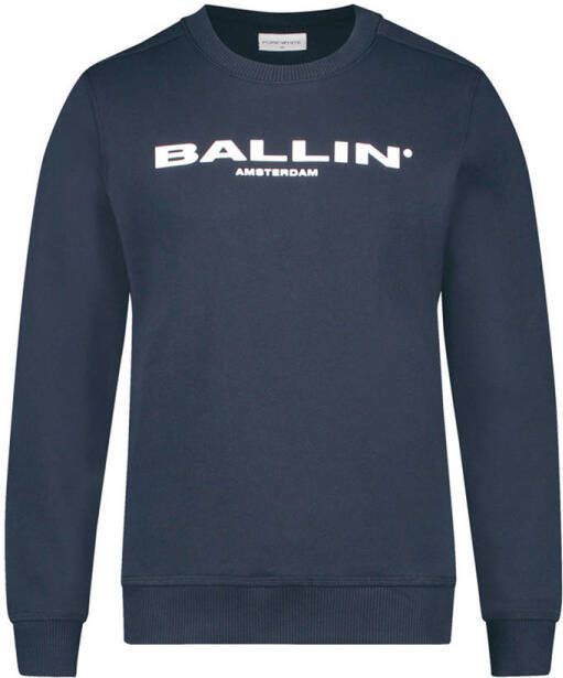 Ballin unisex sweater met logo donkerblauw