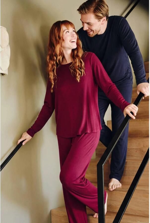 Bamboo Basics bamboe pyjama set donkerblauw - Foto 2