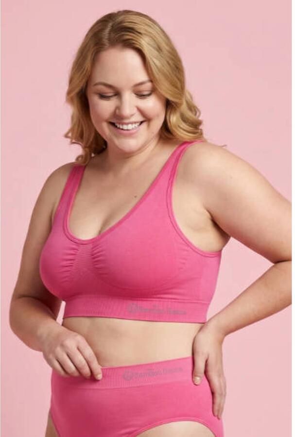 Bamboo Basics Fleur voorgevormde seamless bamboe bh top roze