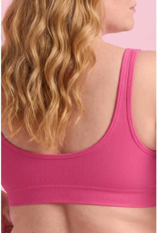Bamboo Basics Fleur voorgevormde seamless bamboe bh top roze - Foto 2