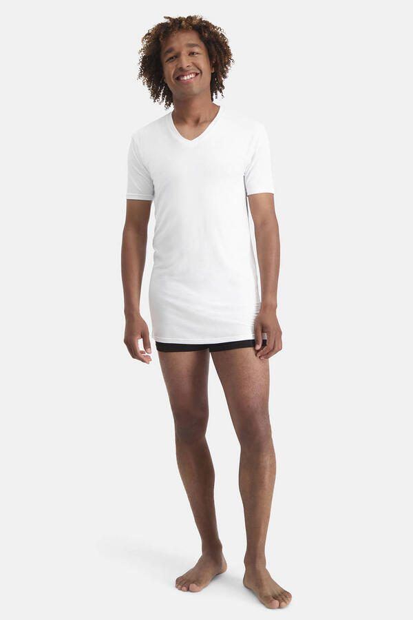 Bamboo Basics long fit ondershirt Velo met bamboe (set van 2) wit - Foto 2