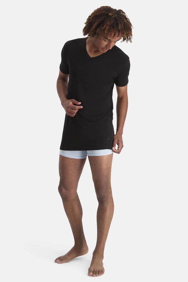 Bamboo Basics long fit ondershirt Velo met bamboe (set van 2) zwart
