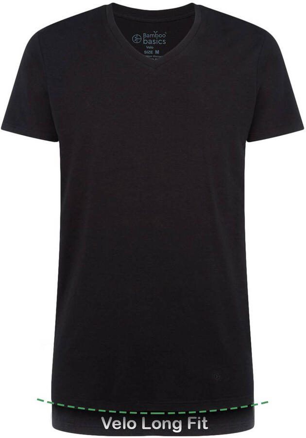 Bamboo Basics long fit ondershirt Velo met bamboe (set van 2) zwart - Foto 2