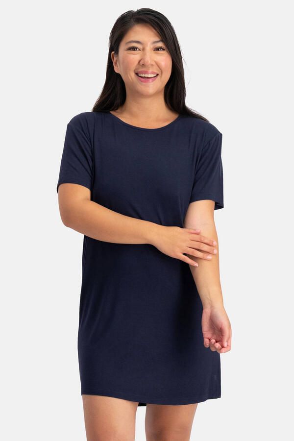 Bamboo Basics nachthemd Nora donkerblauw